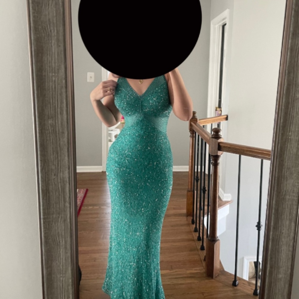 Elegant Teal Evening Gown